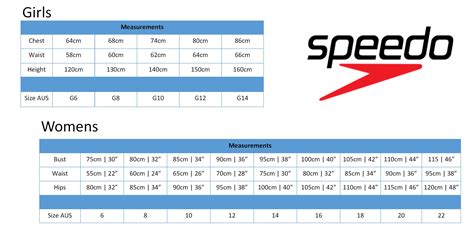 swimsuit size conversion chart speedo.